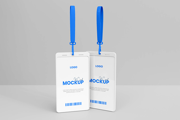 Mockup thẻ nhân viên, thẻ công ty PSD