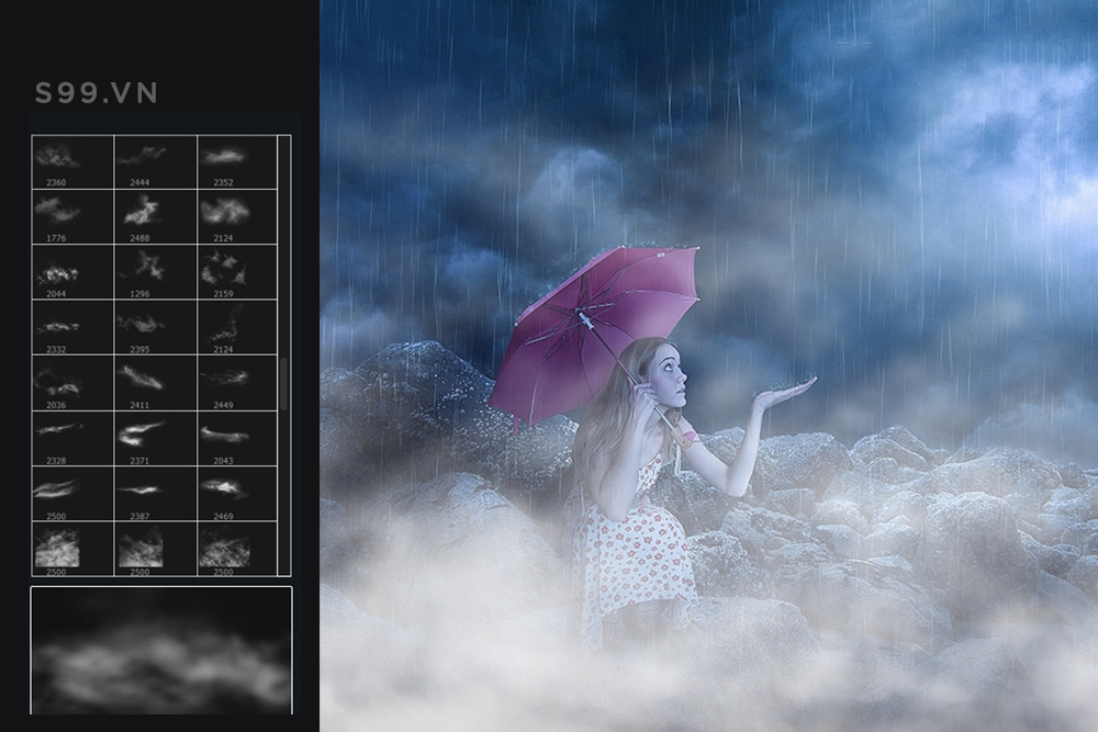 Bộ brush hiệu ứng khói - sương mù mờ ảo cho photoshop