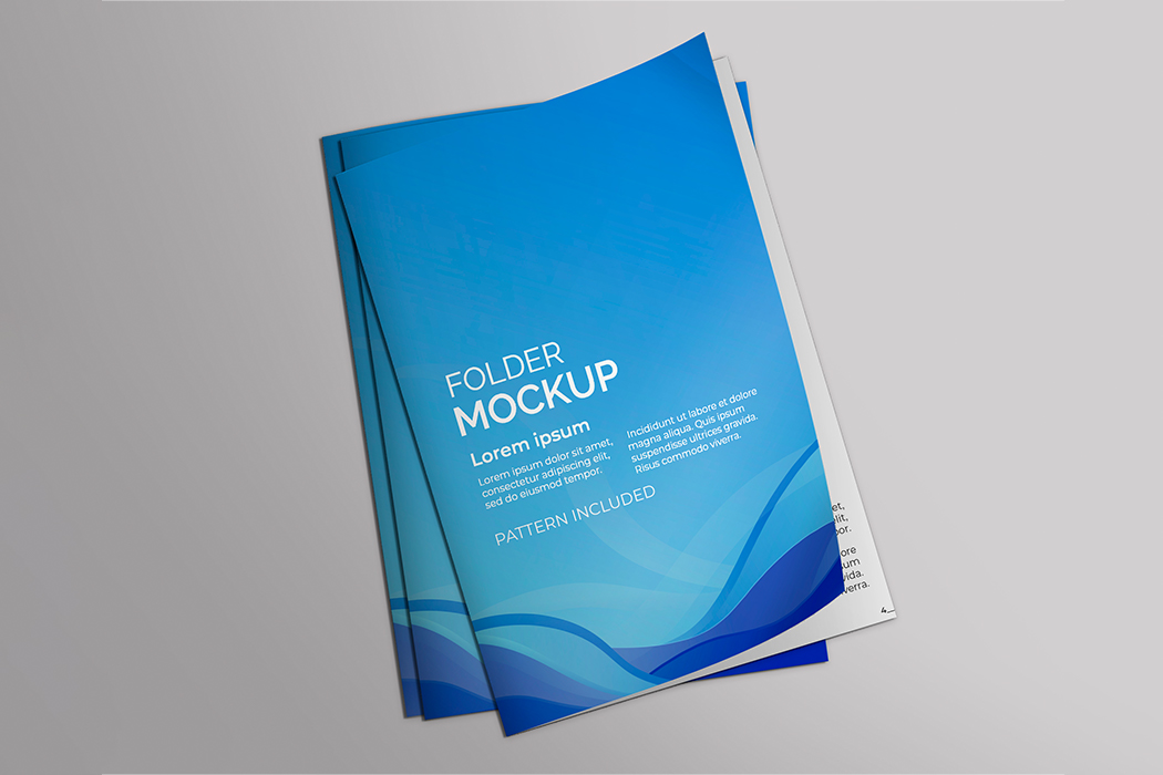 Mockup, phối cảnh catalog PSD khổ a4 mẫu mockup039