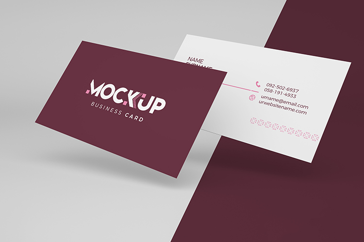 Mockup card visit, danh thiếp, thẻ nhân viên PSD