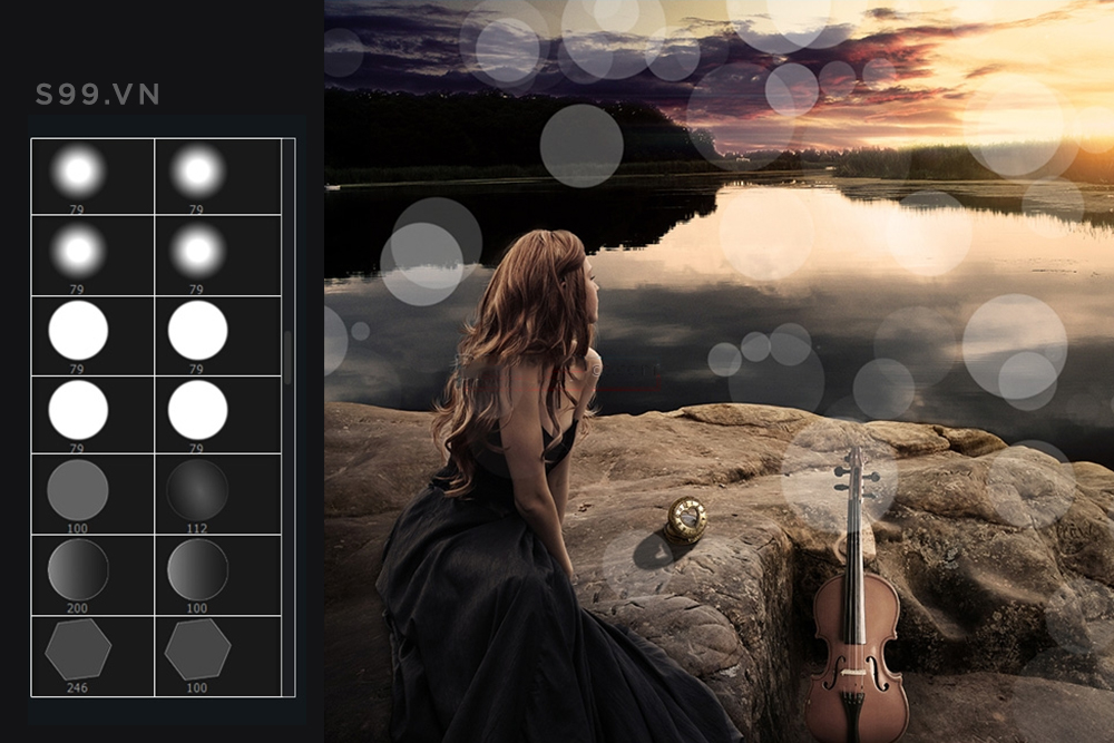 Bộ brush ánh sáng bokeh cho photoshop