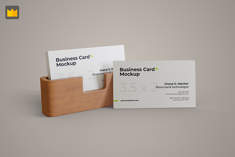 Mockup card visit, danh thiếp, thẻ nhân viên PSD