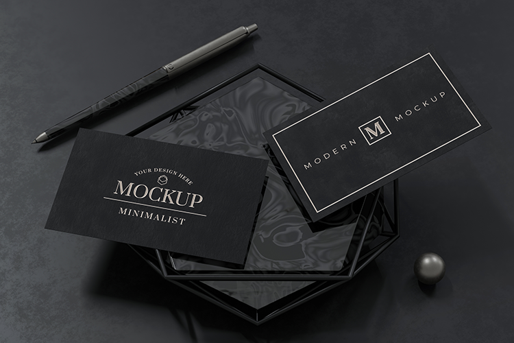 Mockup card visit, danh thiếp, thẻ nhân viên PSD