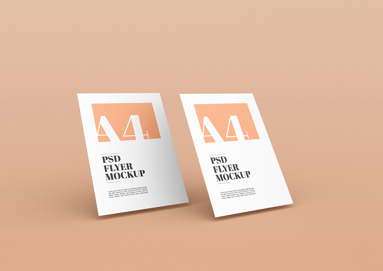 Mockup giấy A4 , tài liệu PSD mẫu 019