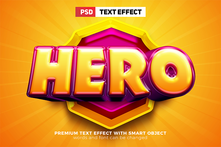 Hiệu ứng chữ 3D PSD cho Photoshop