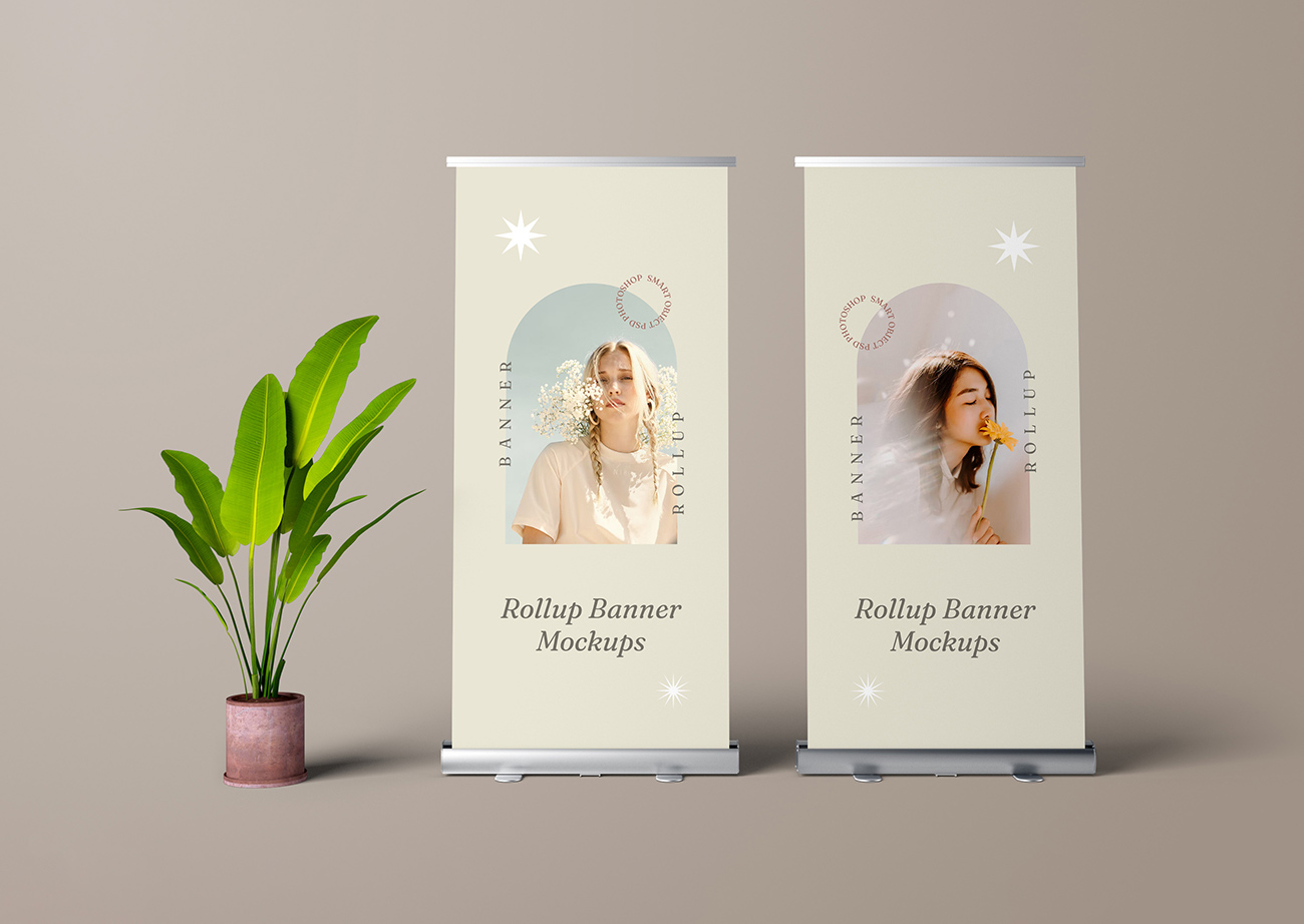 Mockup standee PSD mẫu số 84