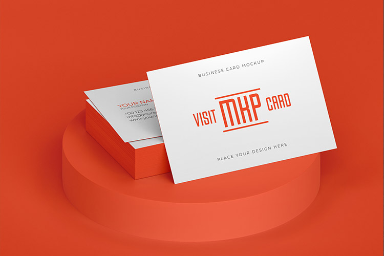 Mockup card visit, danh thiếp, thẻ nhân viên PSD 33