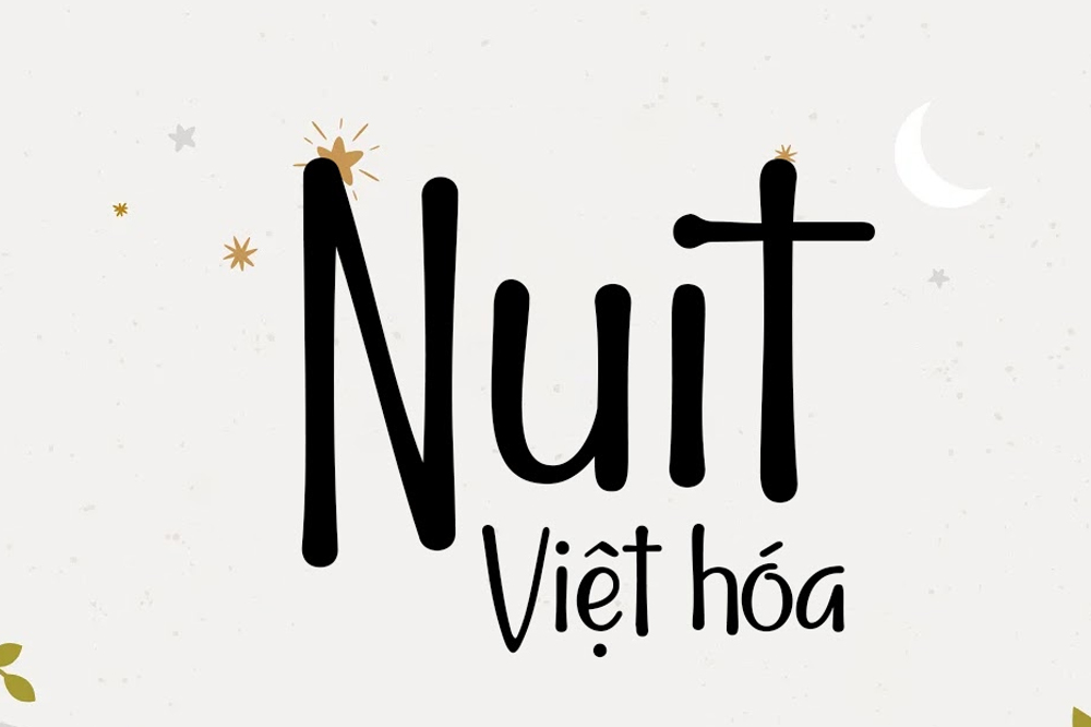 Font chữ viết tay cute, dễ thương, trẻ em, hoạt hình SVN-Nuit