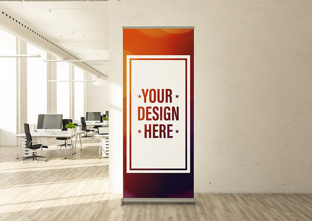 Mockup standee PSD mẫu số 63