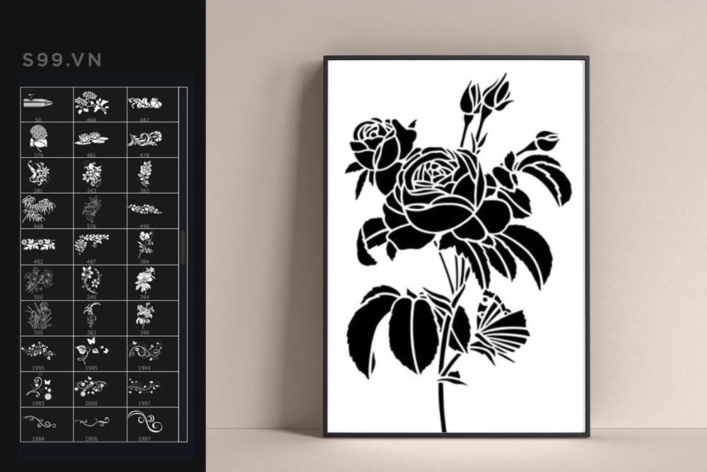 Bộ brush hiệu ứng hoa văn  cho photoshop