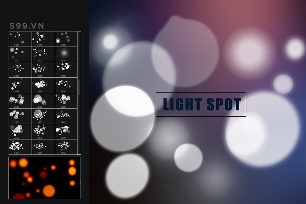Bộ brush hiệu ứng đốm sáng cho photoshop