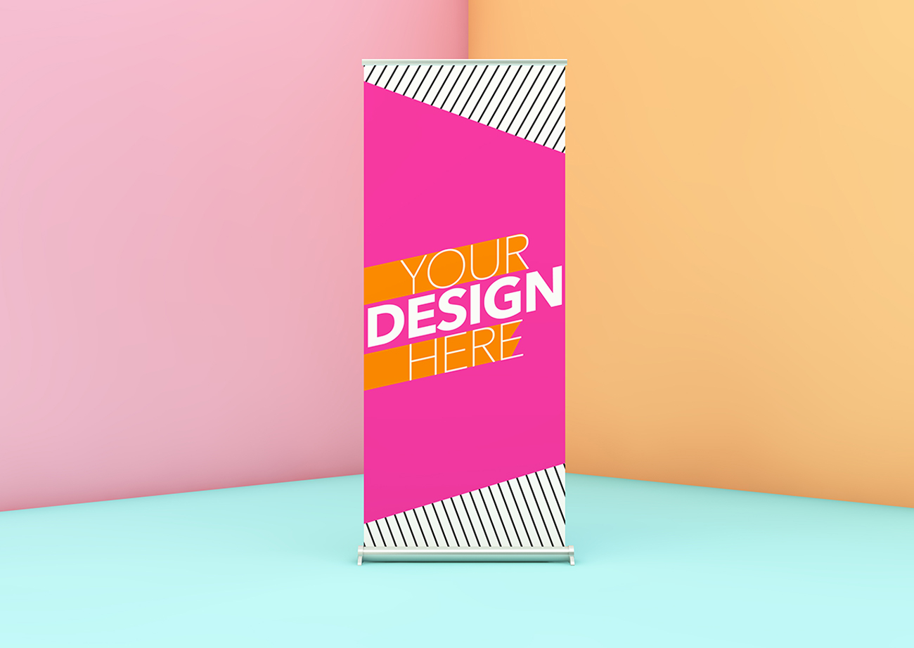 Mockup standee PSD mẫu số 71