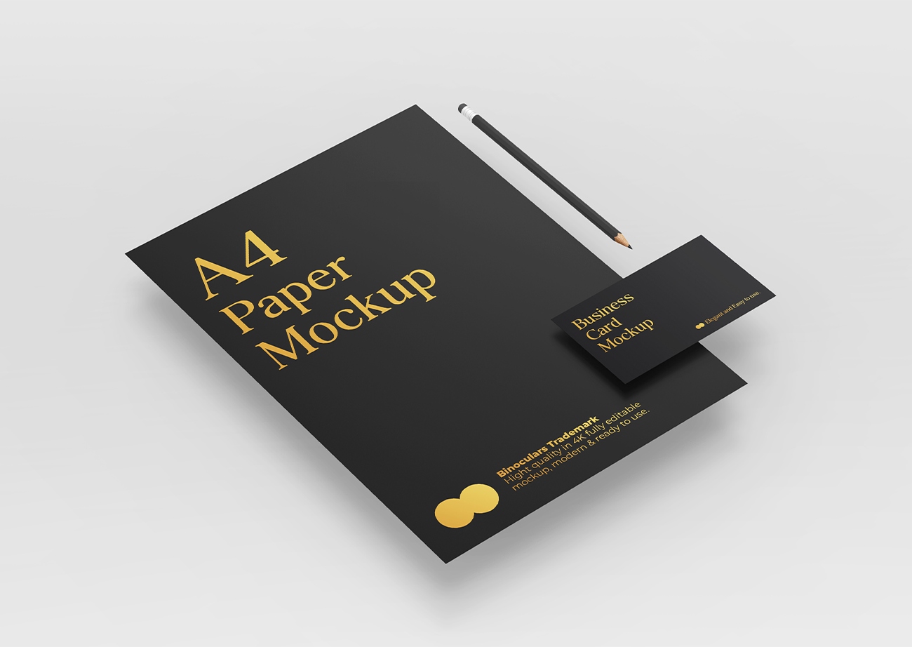 Mockup kẹp tài liệu giấy tờ mẫu số 40 PSD