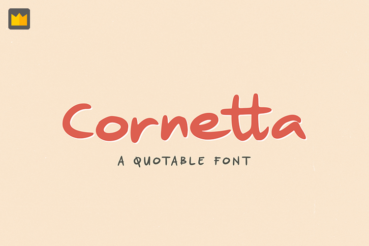 Cornetta Font chữ vui vẻ, dễ thương, hoạt hình cho lĩnh vực trẻ em, đồ ăn, fodd, cute