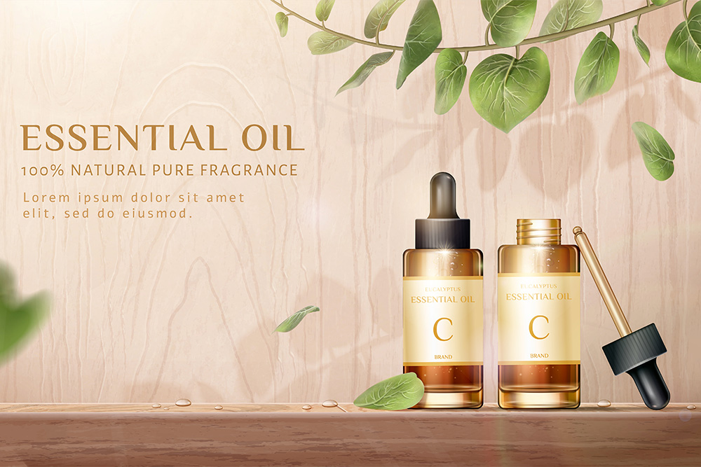 Banner quảng cáo mỹ phẩm serum 100% từ thiên nhiên