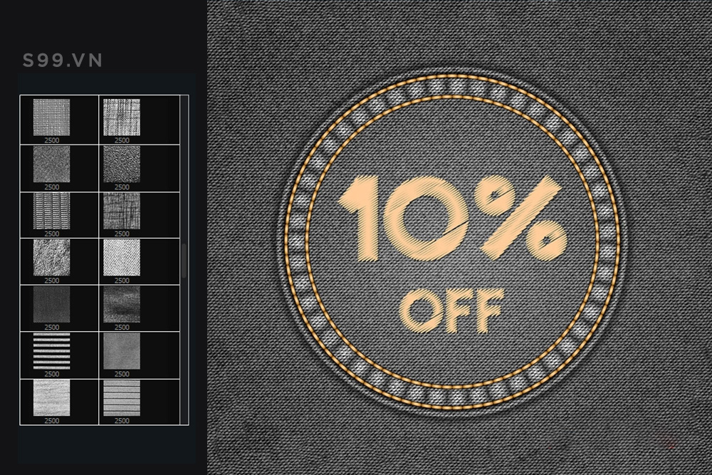 Bộ brush hiệu ứng chất liệu vải cho photoshop