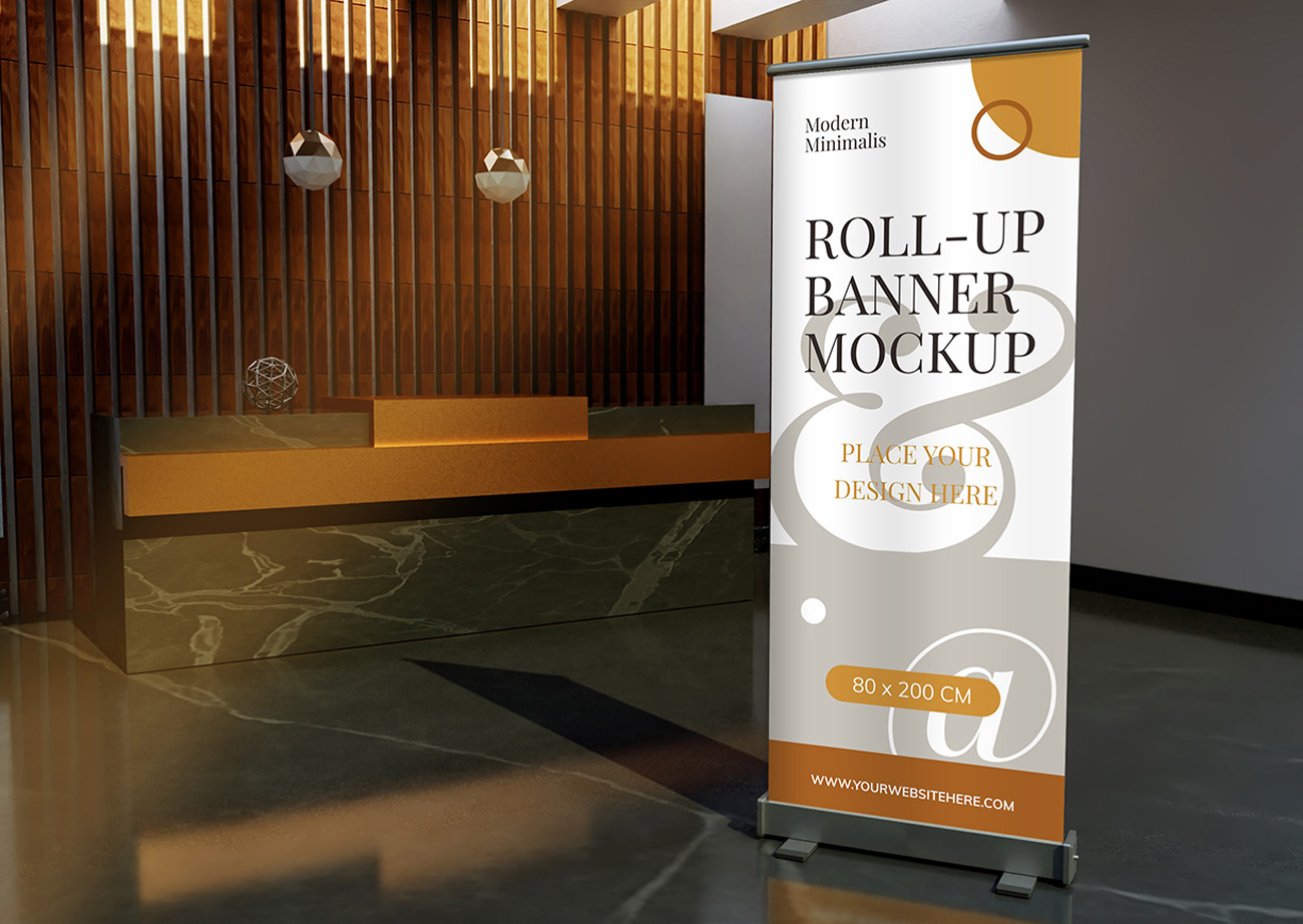 Mockup standee PSD mẫu số 29