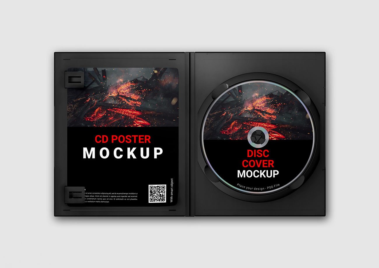 Mockup băng đĩa CD file PSD số 51