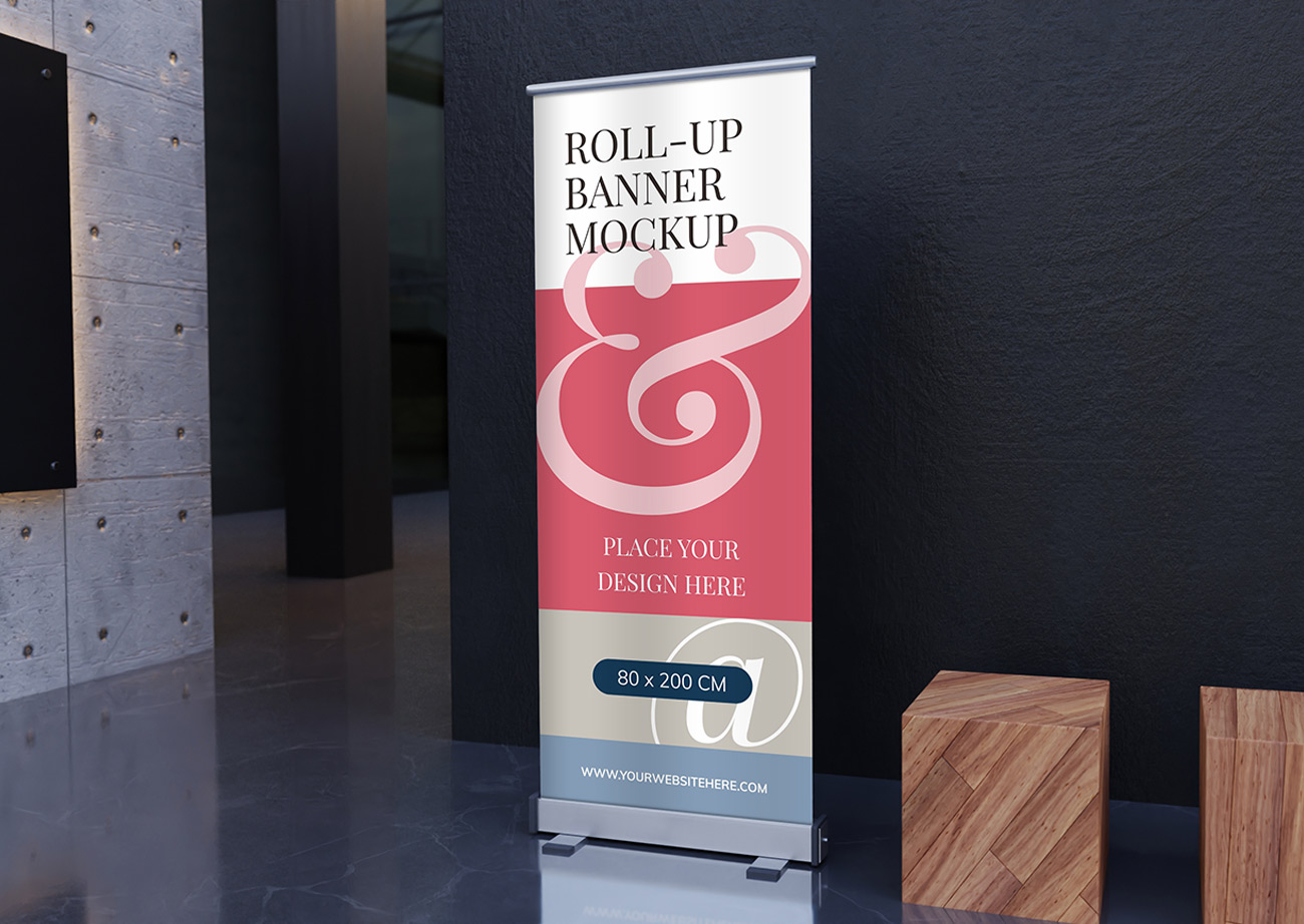 Mockup standee PSD mẫu số 28