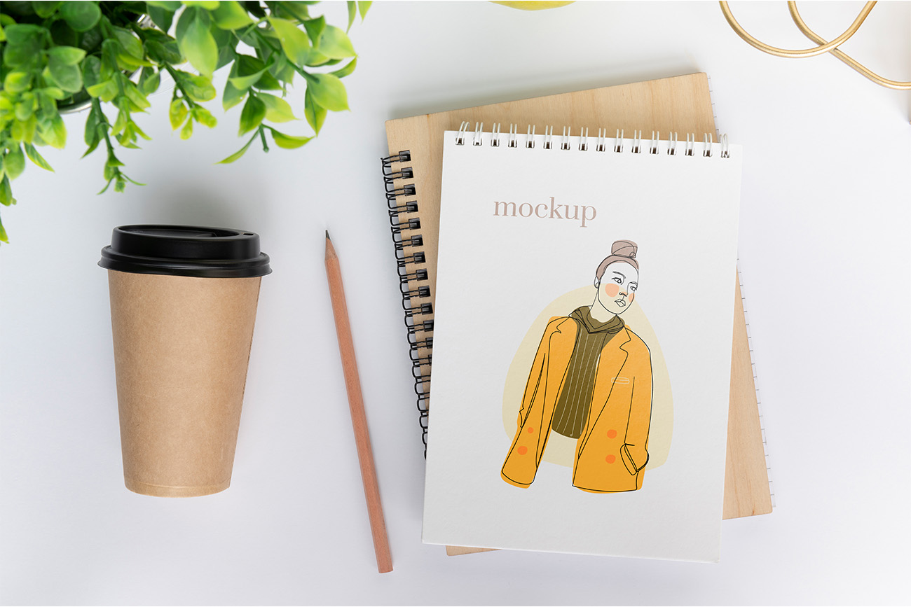 Mockup sổ tay, sổ nhật ký PSD