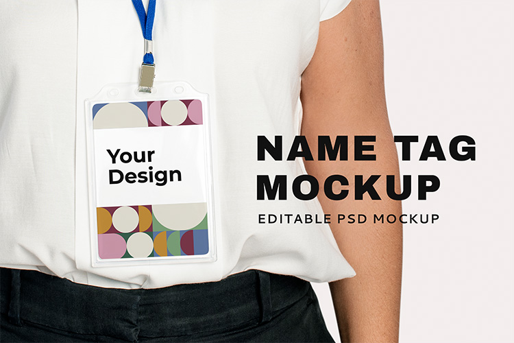 Mockup thẻ nhân viên, thẻ công ty PSD