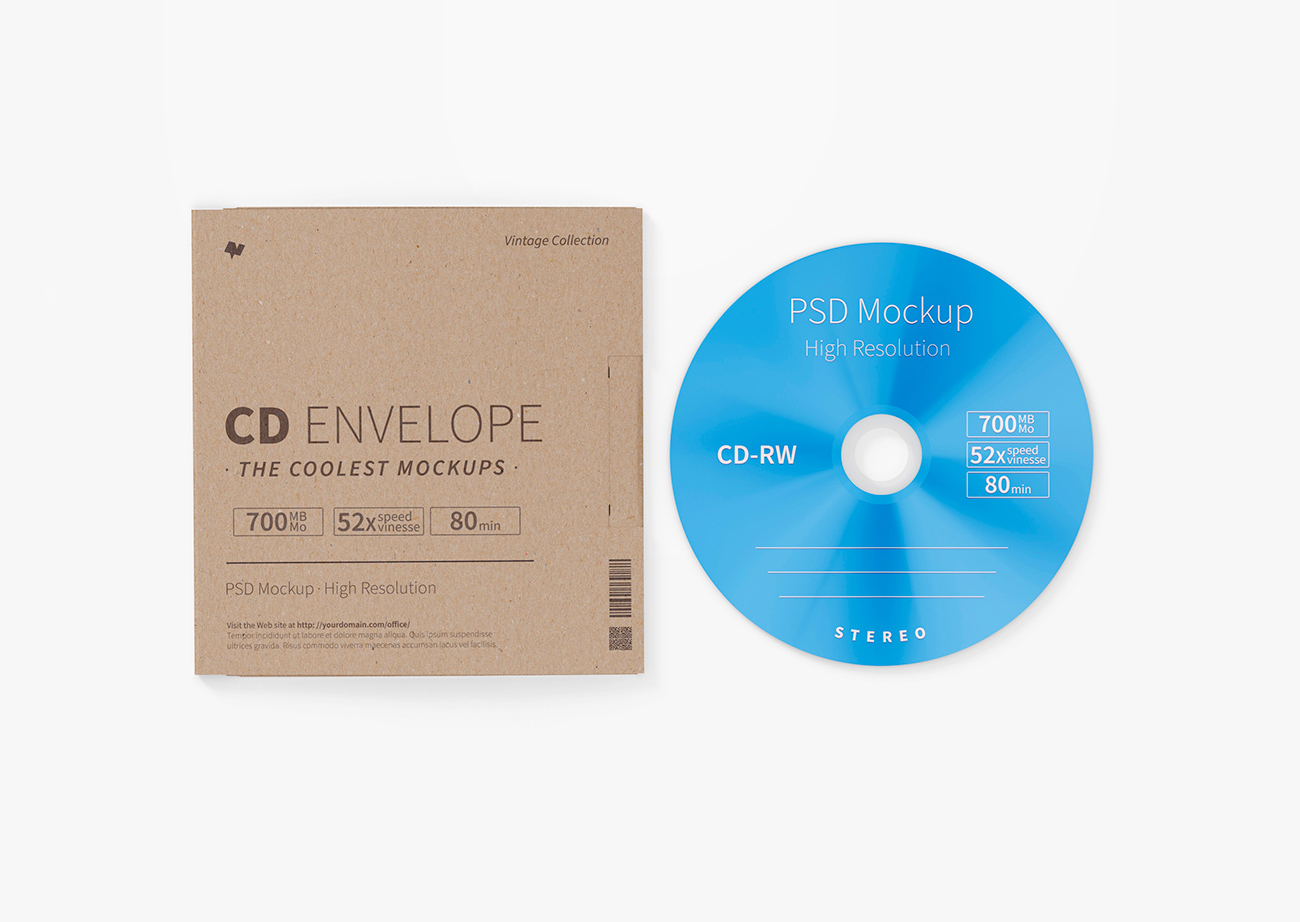 Mockup băng đĩa CD file PSD số 57