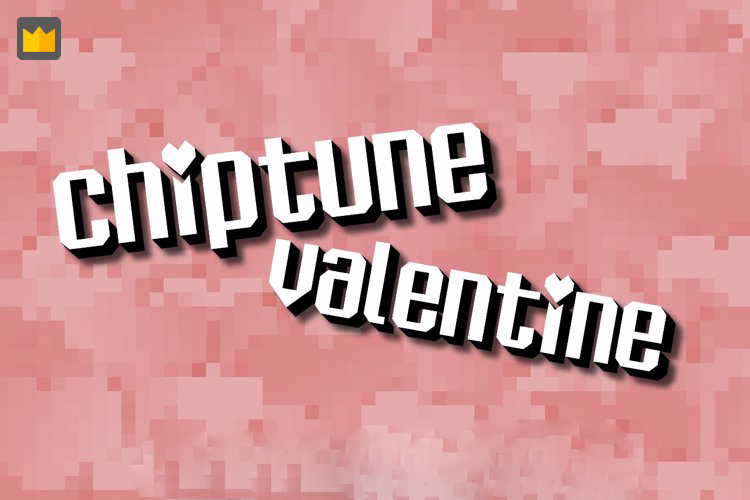 Chiptune Valentine  Font chữ vui vẻ, dễ thương, hoạt hình cho lĩnh vực trẻ em, đồ ăn, fodd, cute, tình yêu