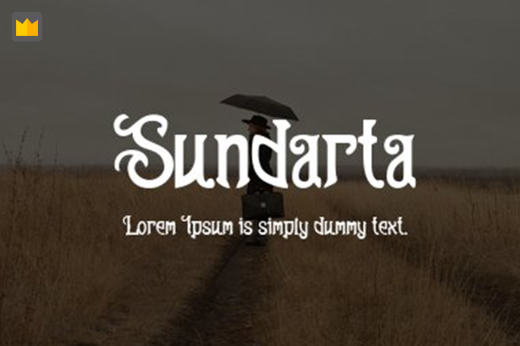 Font chữ cổ điển, vintage, cổ đại, xưa cũ, cổ trang TH Sundarta