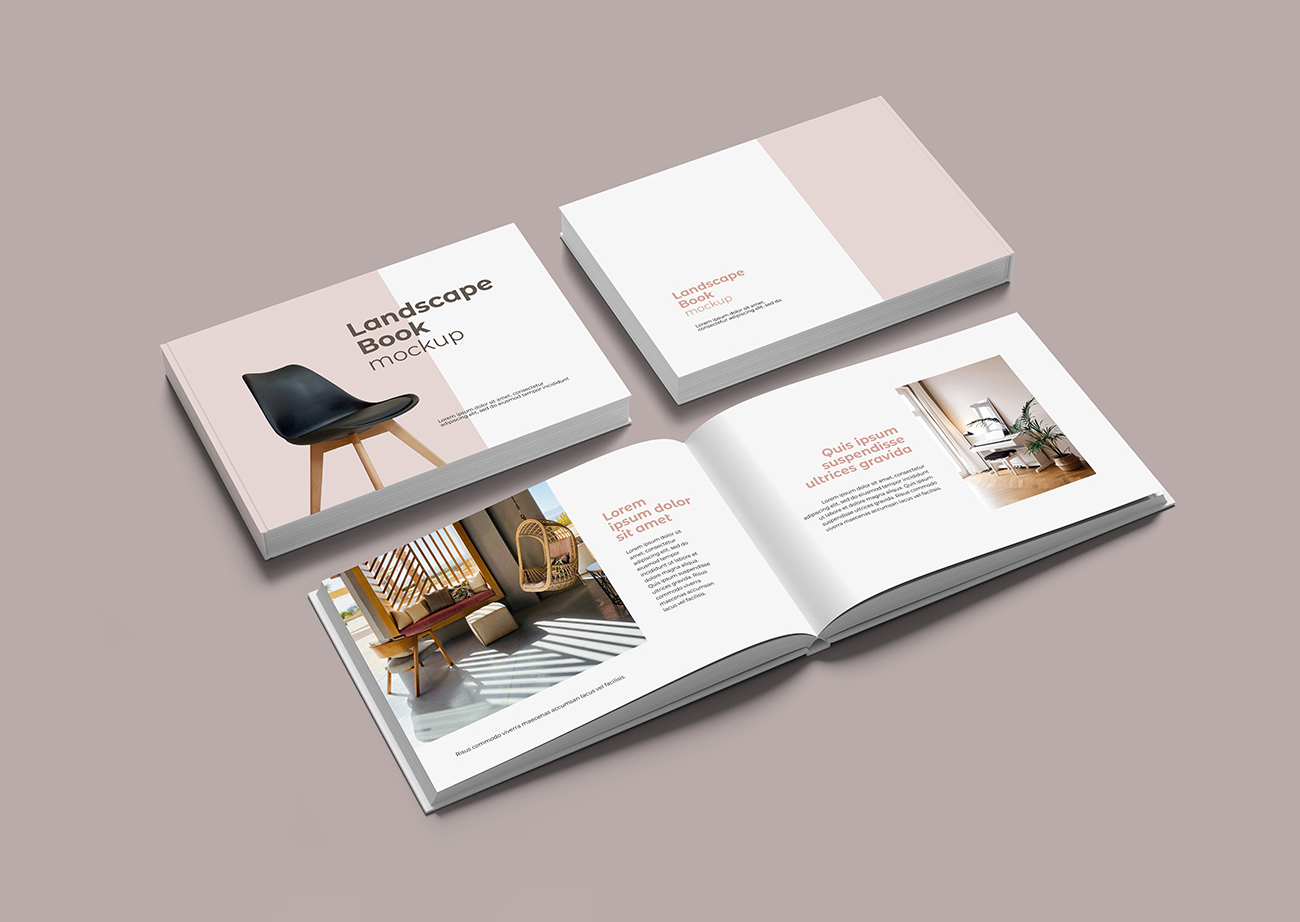 Mockup, phối cảnh catalog PSD khổ a4 mẫu 6