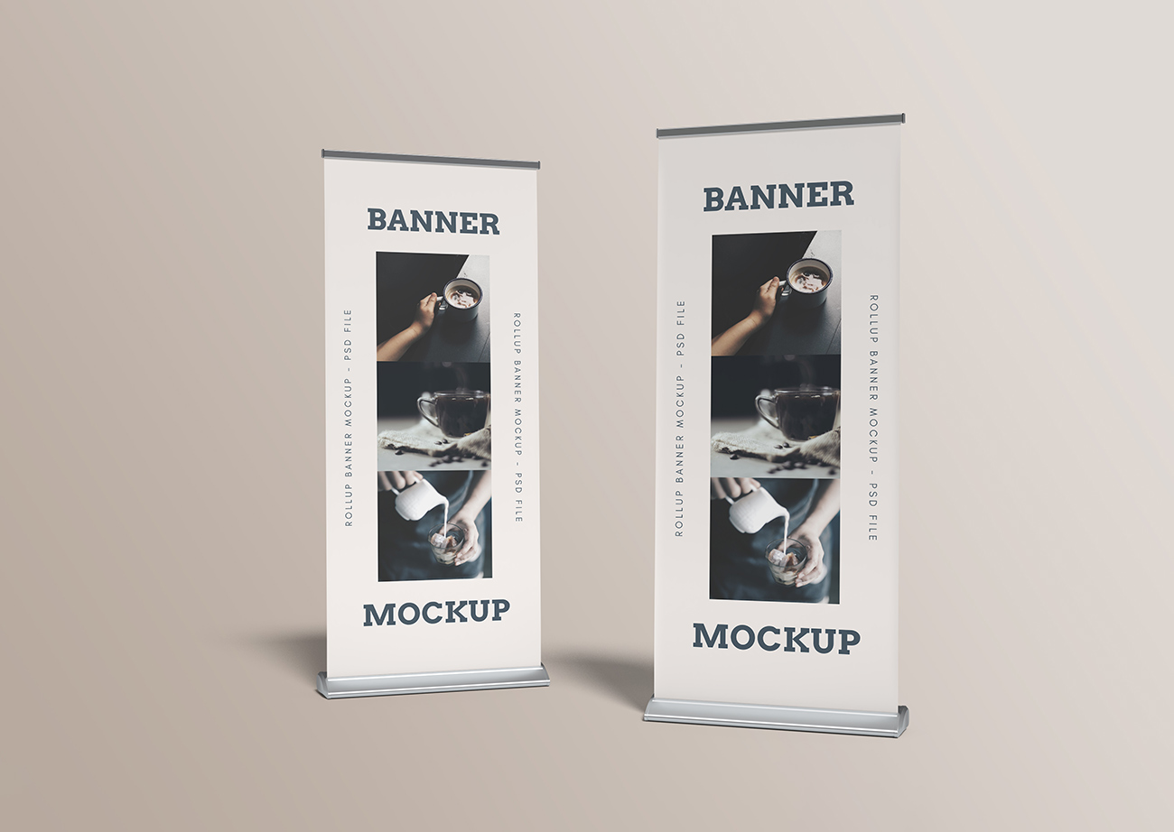 Mockup standee PSD mẫu số 48