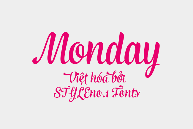 Font chữ viết tay, chữ ký mềm mại cho thiệp cưới, đám cưới SVN-Monday