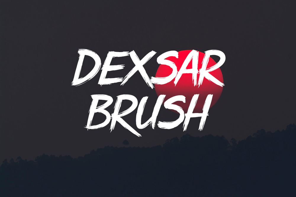 Font chữ nghiêng brush cho lĩnh vực hihop, kinh dị, bí ẩn, phim, halloween brush SVN-DHF Dexsar Brush