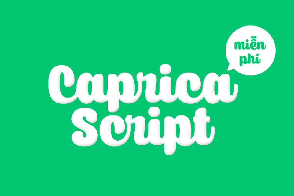 Font chữ đồ ăn mềm mại SVN-Caprica Script