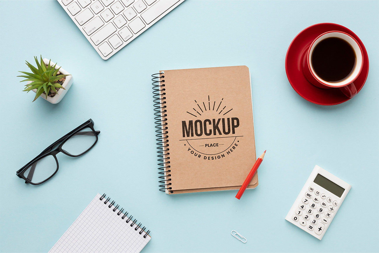 Mockup sổ tay, sổ nhật ký PSD