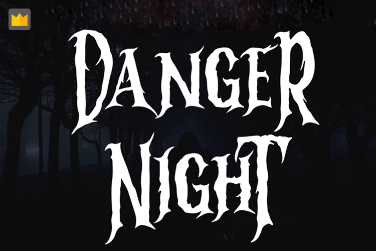 Danger Night Font chữ cho lĩnh vực hiphop, kinh dị, bí ẩn, phim, halloween