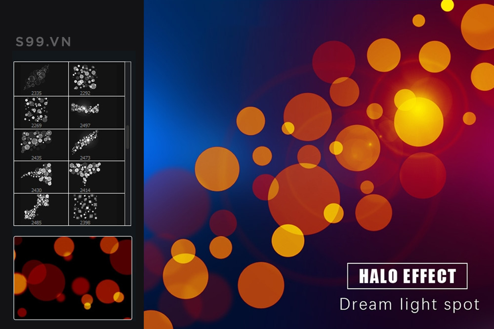 Bộ brush hiệu ứng bokeh ánh sáng cho photoshop