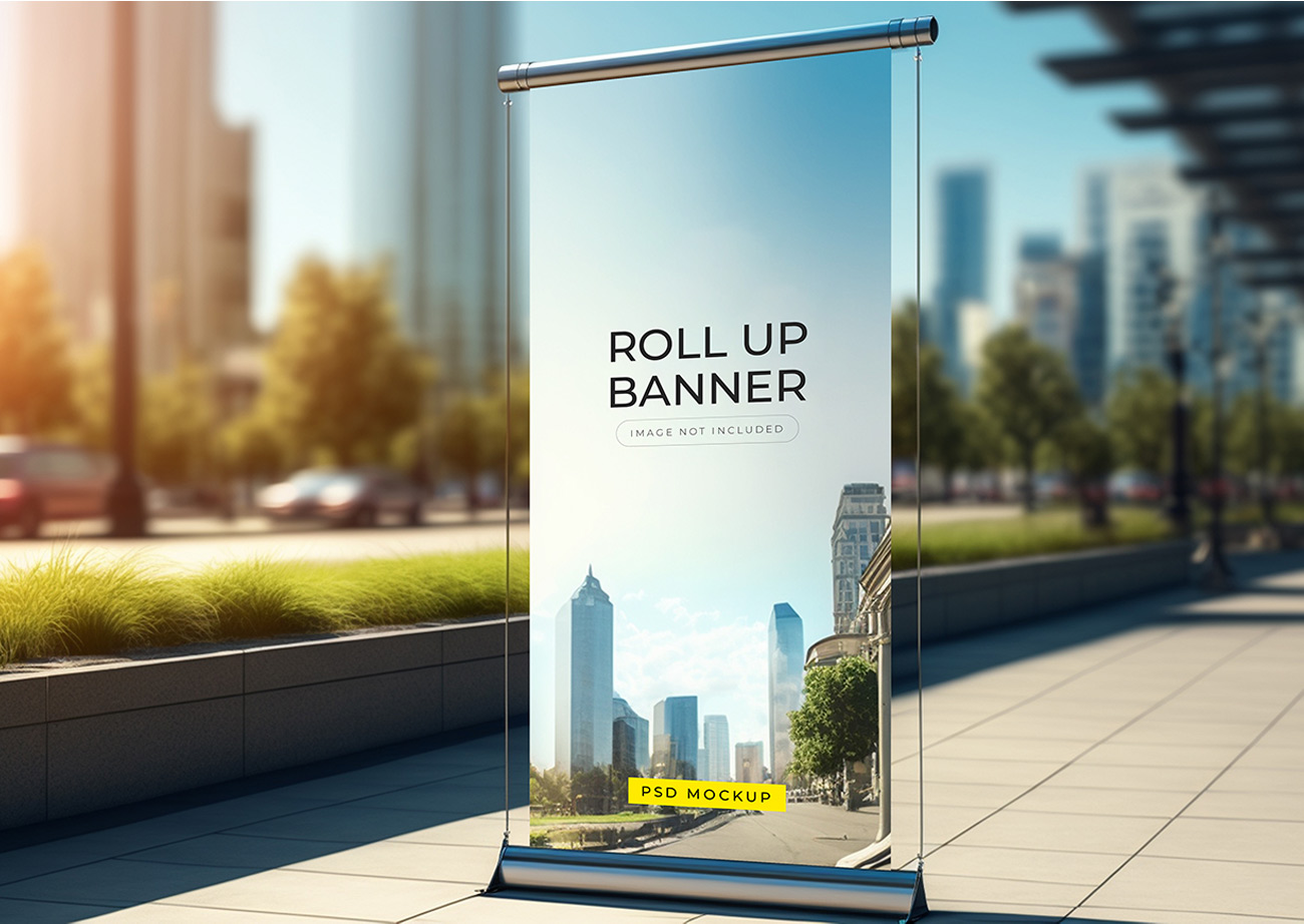 Mockup standee PSD mẫu số 3