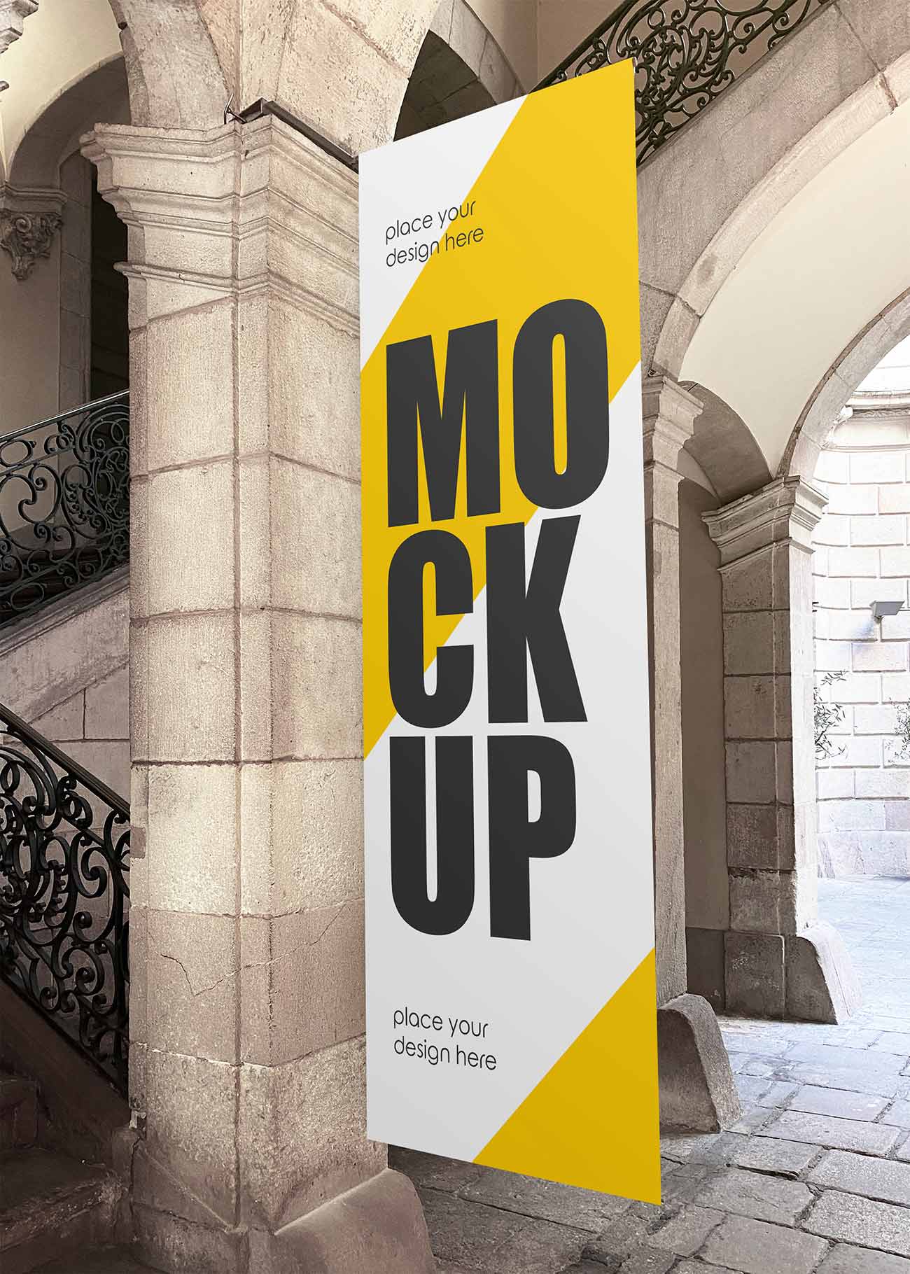 Mockup standee PSD mẫu số 68