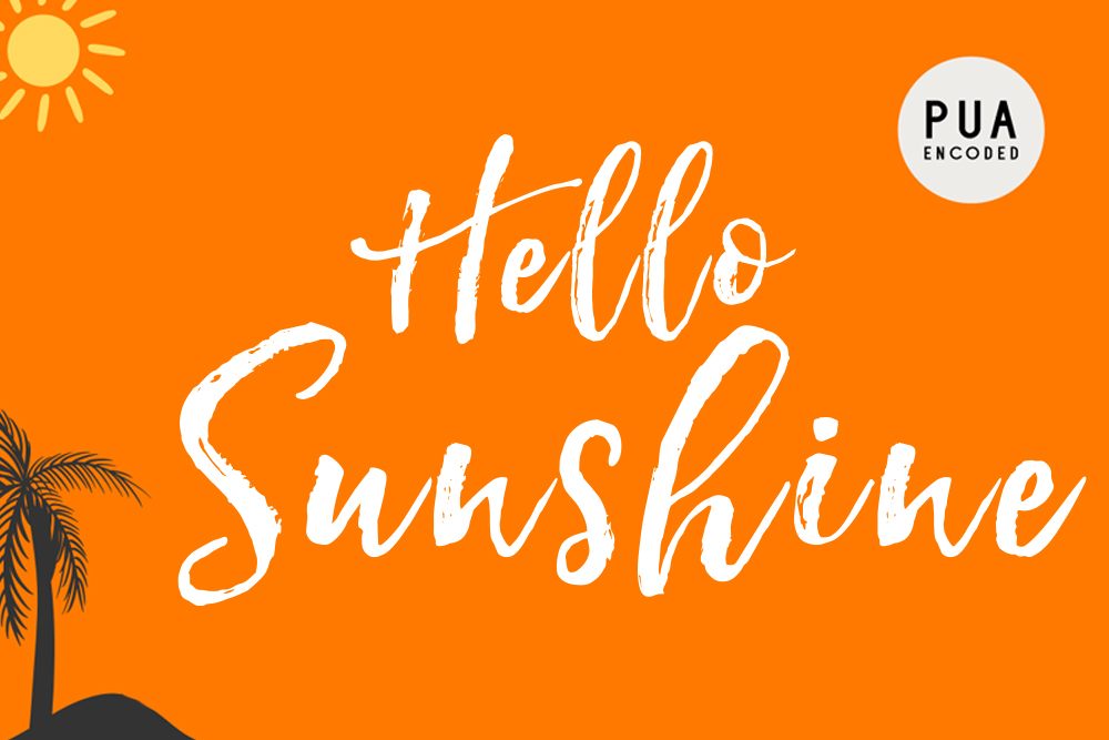 Font chữ viết tay, chữ ký mềm mại cho thiệp cưới, đám cưới SVN-Hello Sunshine