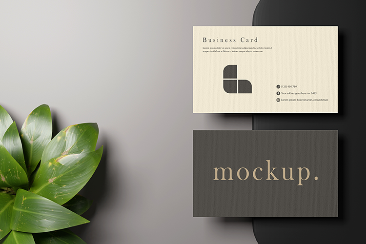 Mockup card visit, danh thiếp, thẻ nhân viên PSD