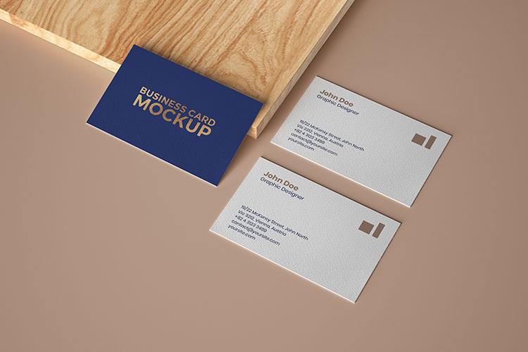 Mockup card visit, danh thiếp, thẻ nhân viên PSD 28