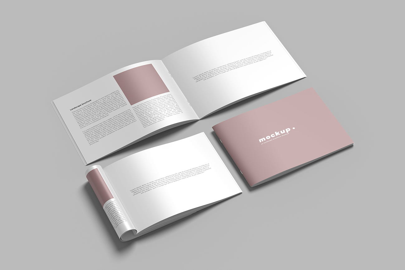 Mockup, phối cảnh catalog PSD khổ a4 mẫu 202