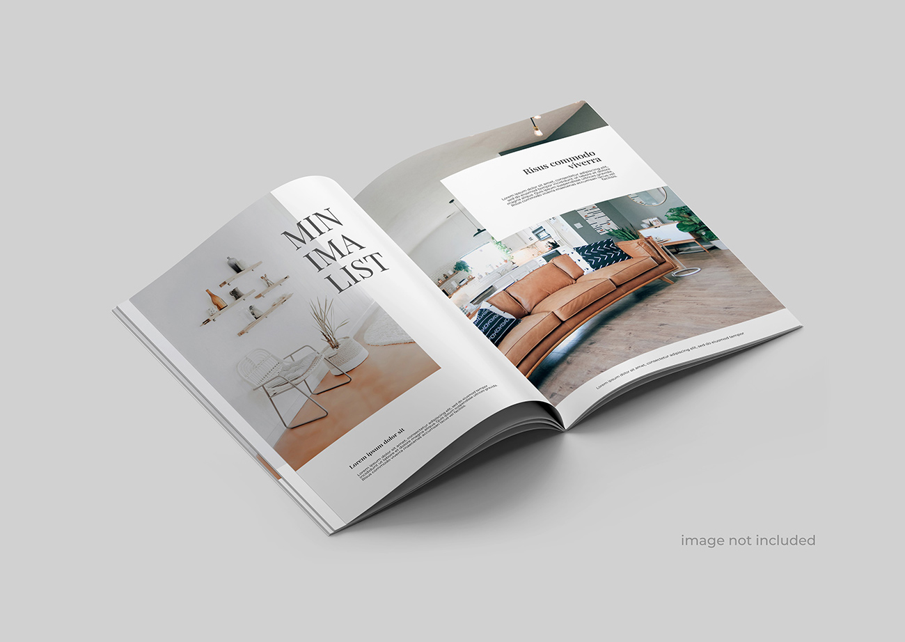 Mockup, phối cảnh catalog PSD khổ a4 mẫu A1