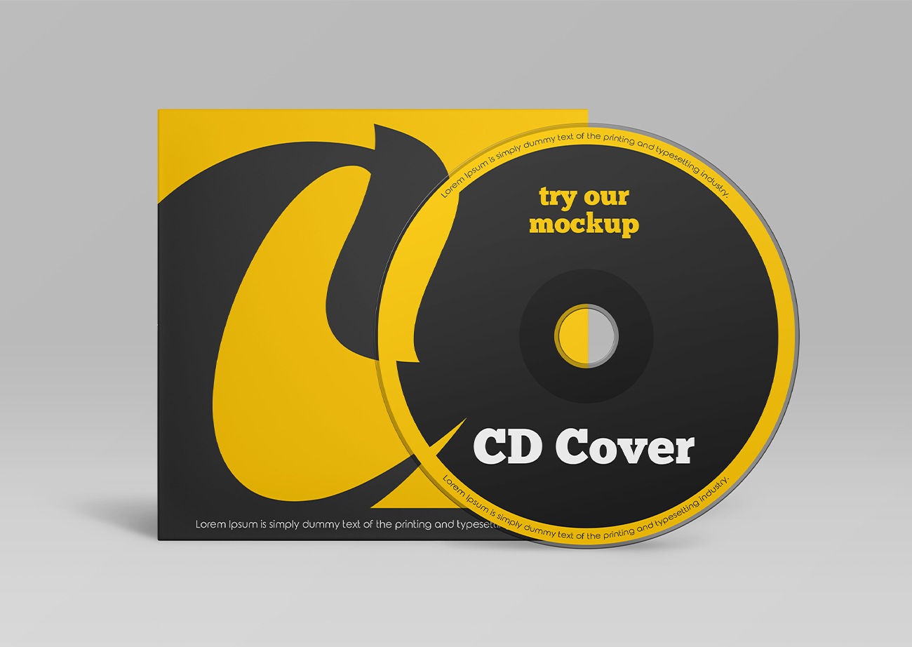 Mockup thiết kế bìa đĩa CD âm nhạc PSD