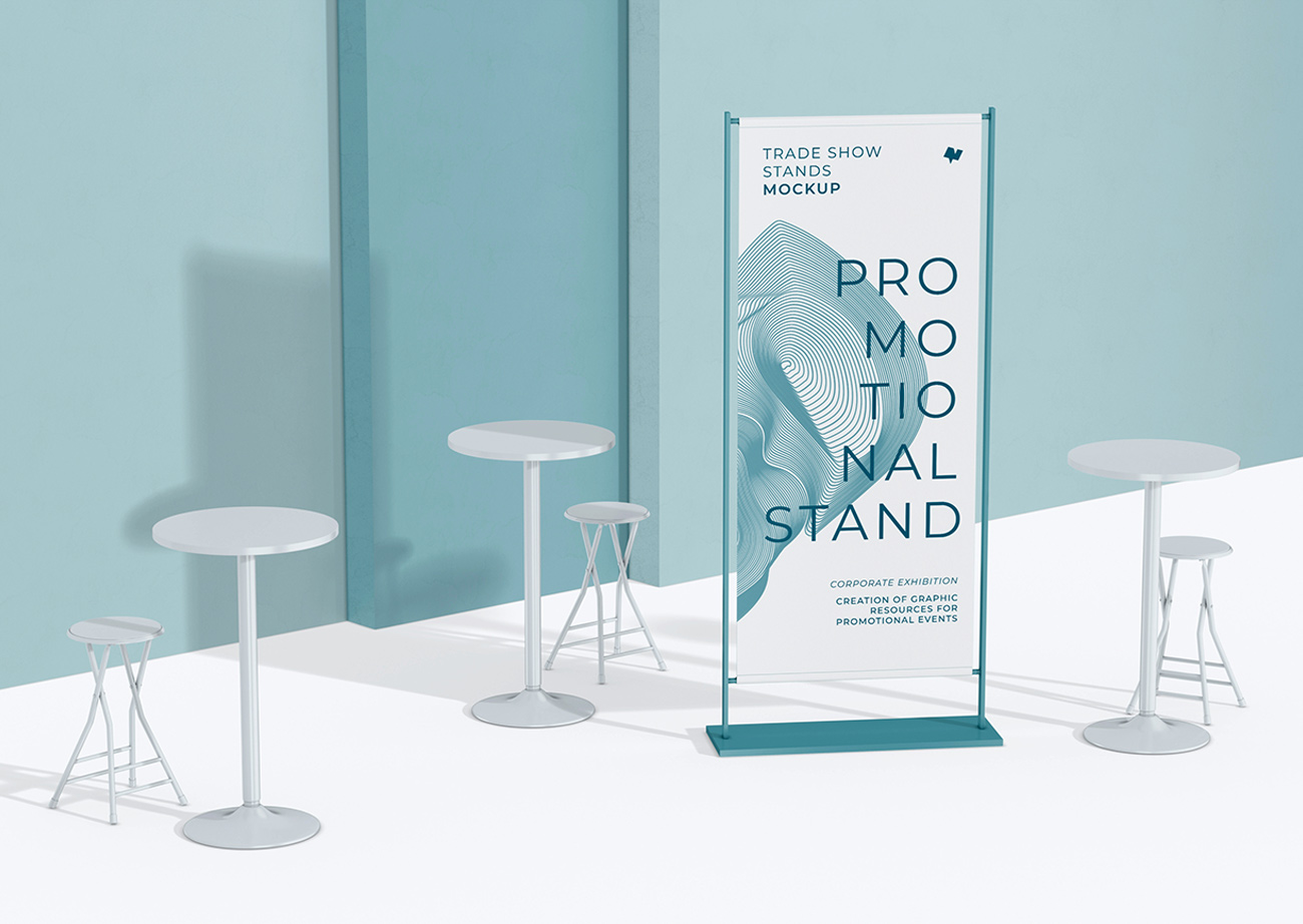 Mockup standee PSD mẫu số 51