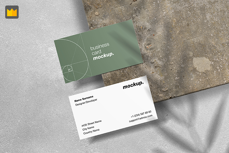 Mockup card visit, danh thiếp, thẻ nhân viên PSD