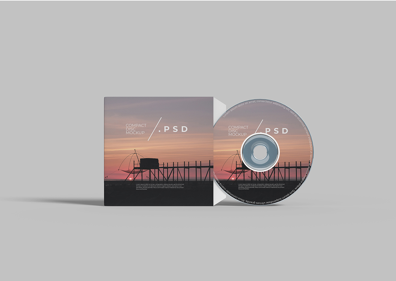 Mockup băng đĩa CD file PSD số 13