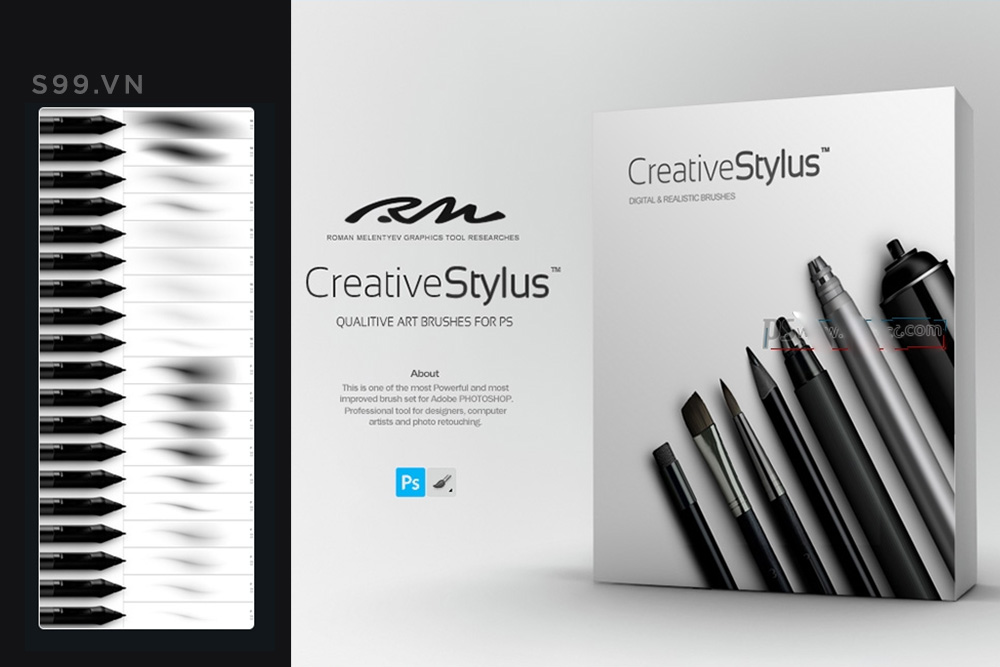 Bộ brush hiệu ứng bút vẽ cho photoshop