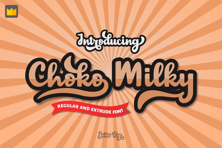 Choko Milky  Font chữ vui vẻ, dễ thương, hoạt hình cho lĩnh vực trẻ em, đồ ăn, fodd, cute