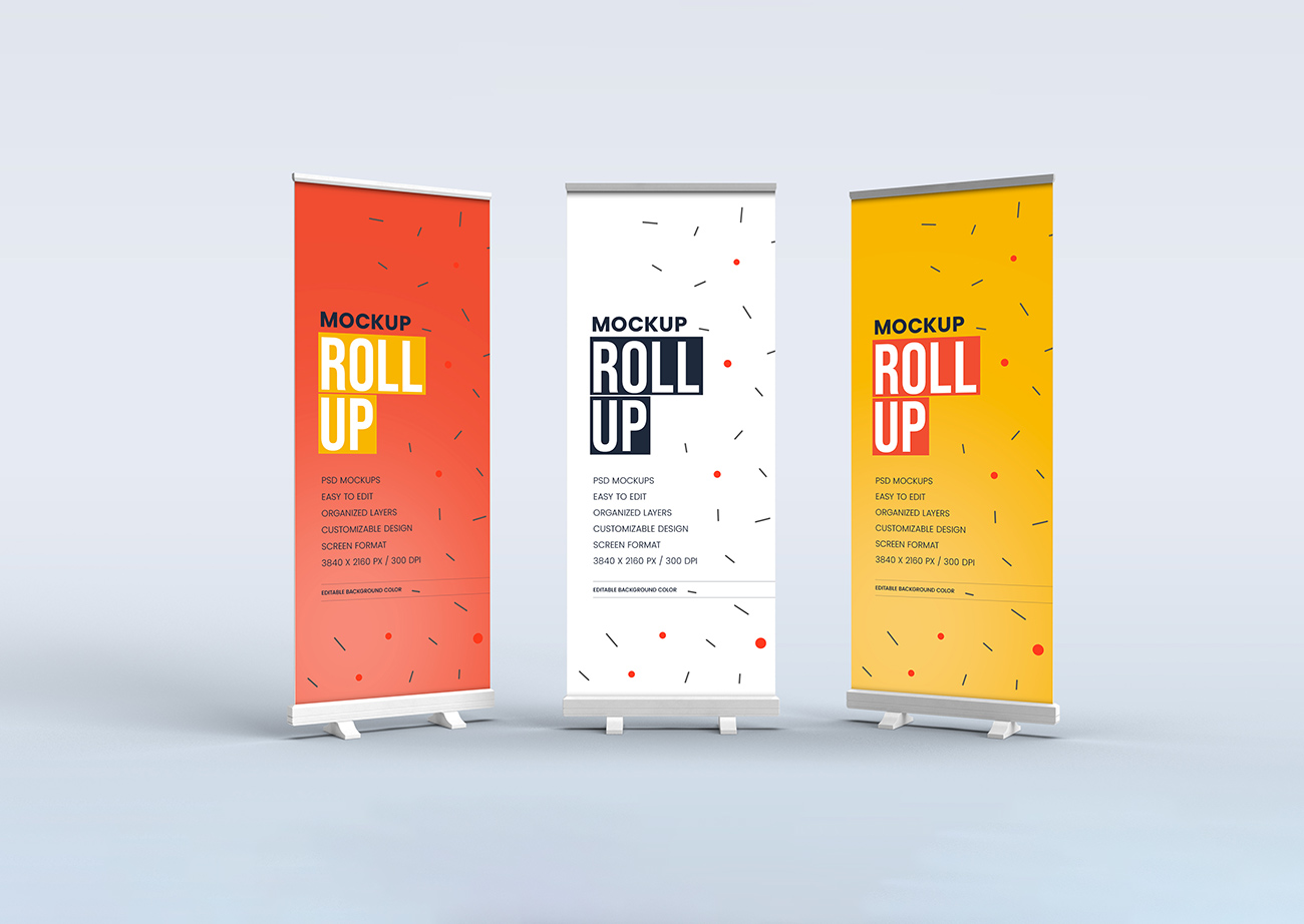 Mockup standee PSD mẫu số 74